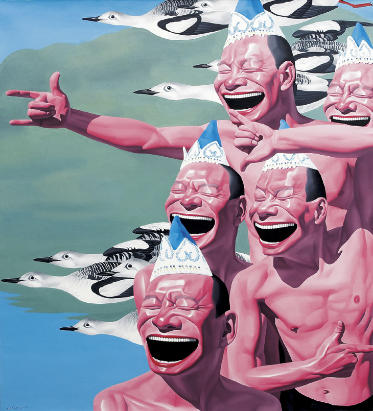 Yue Minjun's Untitled. Featured in the Saatchi Gallery's New Art of China Exhibition.